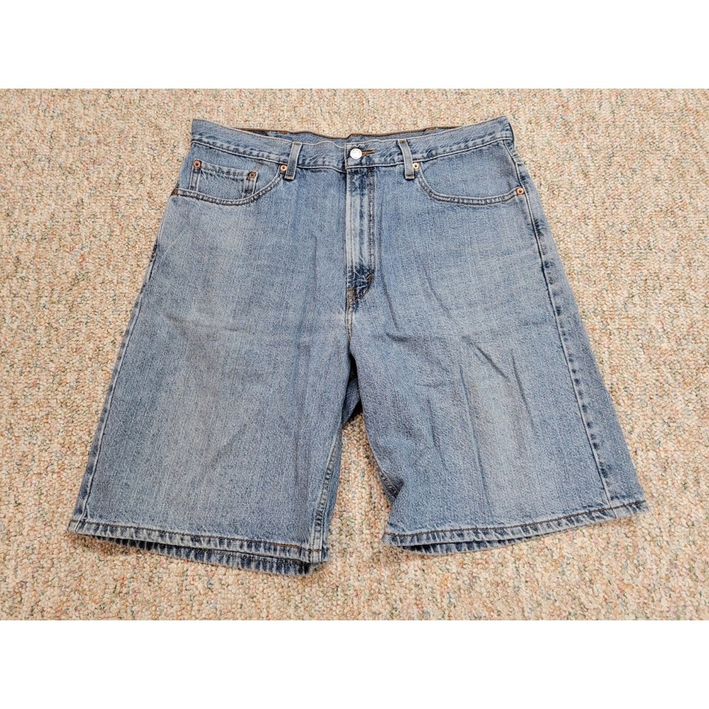 Levis 550 Relaxed Fit Shorts Mens 38 Blue Denim Mid Wash 90s Dad Core Skate